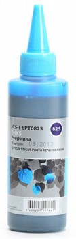 Чернила Cactus CS-I-EPT0825 светло-голубой для Epson Stylus Photo R270, 290, RX590 (100 мл) - фото 6450