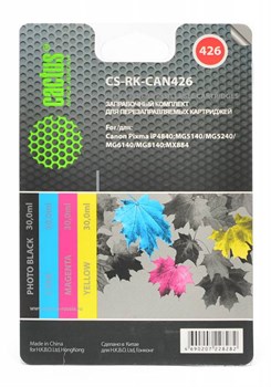 Заправка для ПЗК Cactus CS-RK-CAN426 цветной Canon PIXMA iP4840 (4*30ml) - фото 6513