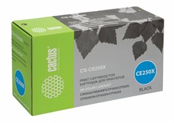 Лазерный картридж Cactus CS-CE250X (HP 504X) черный увеличенной емкости для принтеров HP  Color LaserJet CM3530, CM3530fs MFP, CP3520, CP3525, CP3525dn, CP3525n, CP3525x (10'500 стр.) - фото 7307