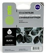 Струйный картридж Cactus CS-LC567XLBK (LC567XL-BK) черный увеличенной емкости для принтеров Brother MFC J2310,  MFC J2510 (28,4 мл)