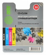 Струйный картридж Cactus CS-CLI36 (CLI-36) цветной для Canon Pixma iP100, iP110, Mini 260, Mini 320 (11,8 мл)
