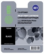 Струйный картридж Cactus CS-EPT0481 (T0481) черный для принтеров Epson PM A870, D770; Epson Stylus Photo R200, R210, R220, R300, R300M, R310, R320, R330, R340, R350, RX300, RX320, RX500, RX510, RX600, RX620, RX630, RX640 (14,4 мл)