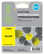 Струйный картридж Cactus CS-CZ112AE (HP 655) желтый для HP DeskJet Ink Advantage 3525, Ink Advantage 4615, Ink Advantage 4625, Ink Advantage 5520 series, Ink Advantage 5525, Ink Advantage 6525 (14,6 мл)