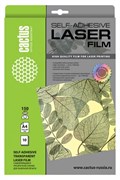 Пленка Cactus CS-LFSA415010 A4, 150г/м2, 10л, прозрачный самоклей. для лазерной печати